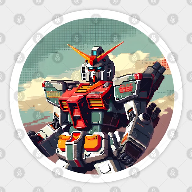 Winged Warriors: Gundam Wing, Mecha Epic, and Anime-Manga Legacy Unleashed Sticker by insaneLEDP